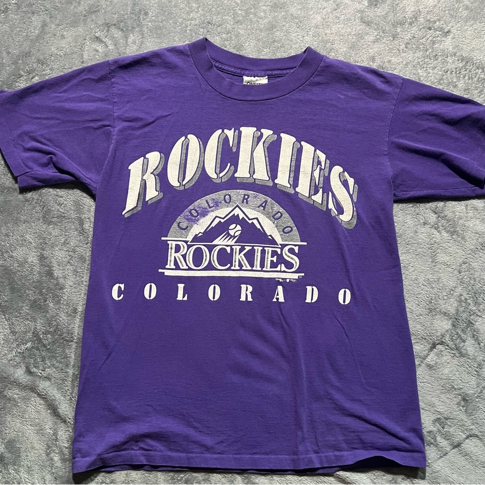 Vintage 1991 Purple Rockies T-Shirt